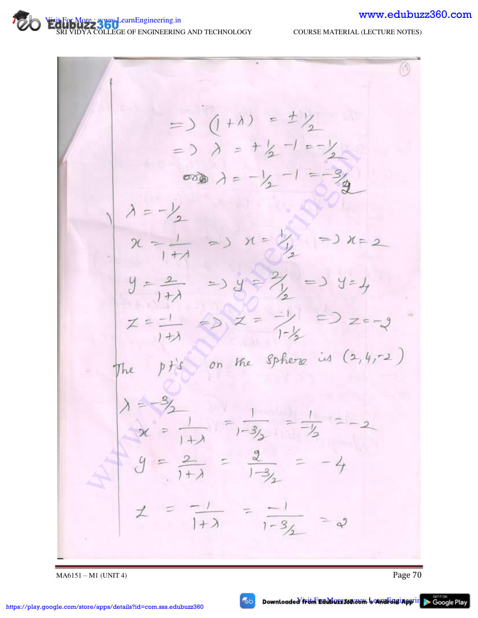 Engineering Mathematics I Lecture Notes — page 105