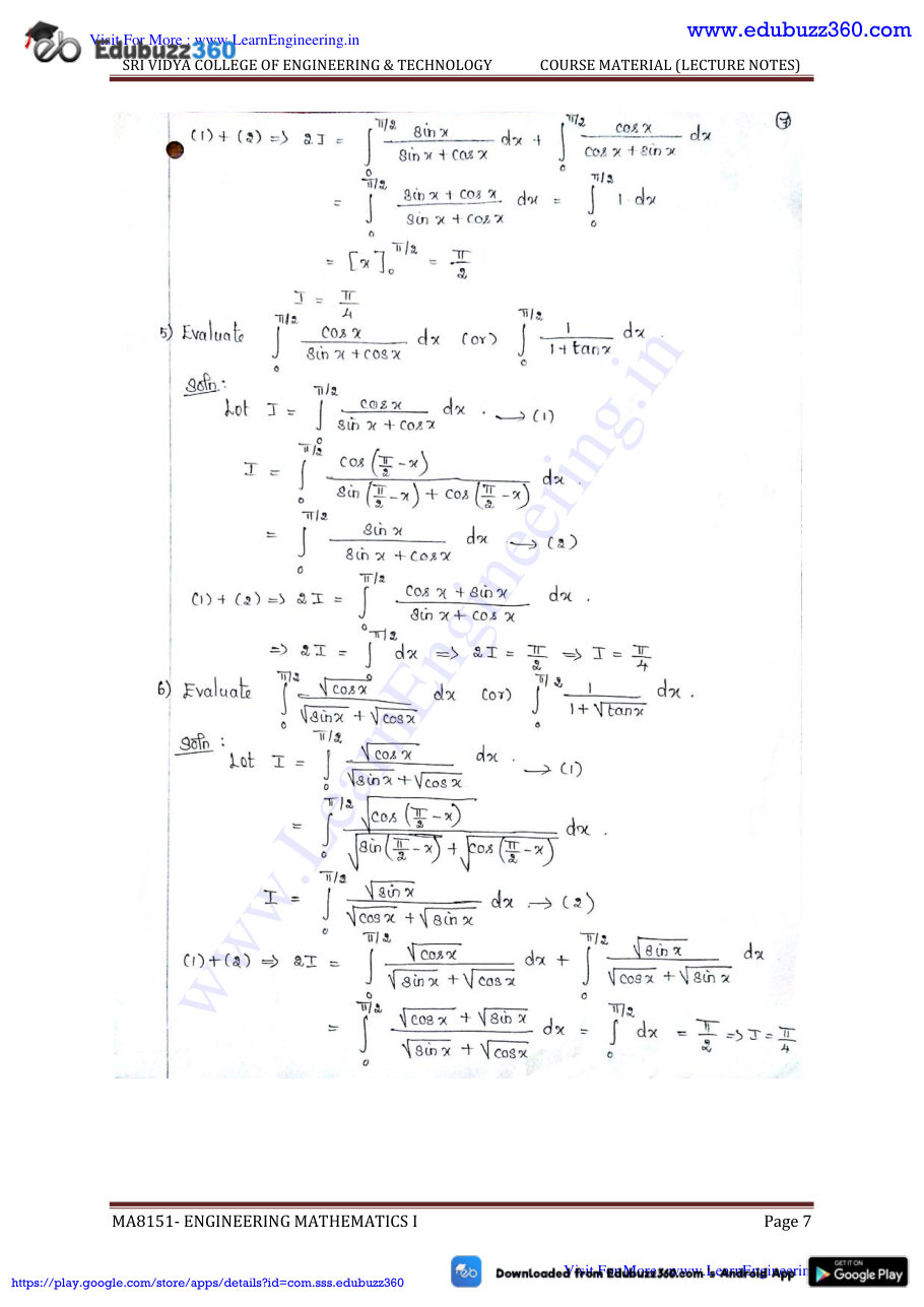 Engineering Mathematics I Lecture Notes — page 114