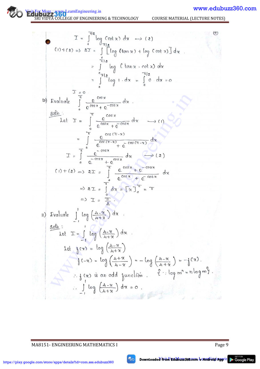Engineering Mathematics I Lecture Notes — page 116