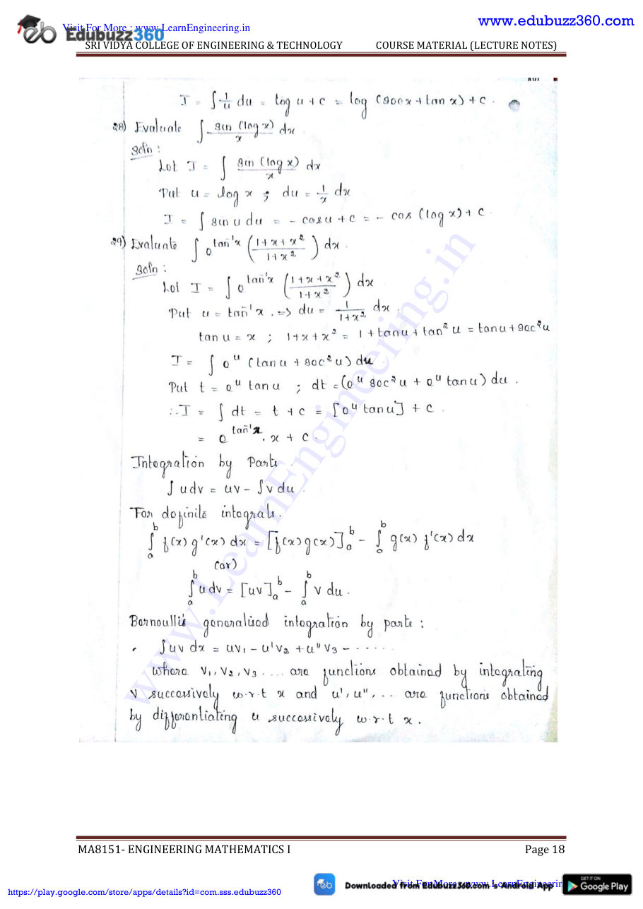 Engineering Mathematics I Lecture Notes — page 125