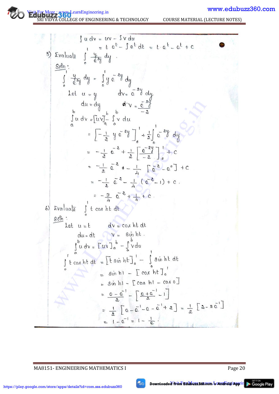 Engineering Mathematics I Lecture Notes — page 127