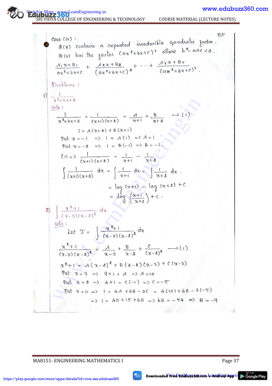 Engineering Mathematics I Lecture Notes — page 144