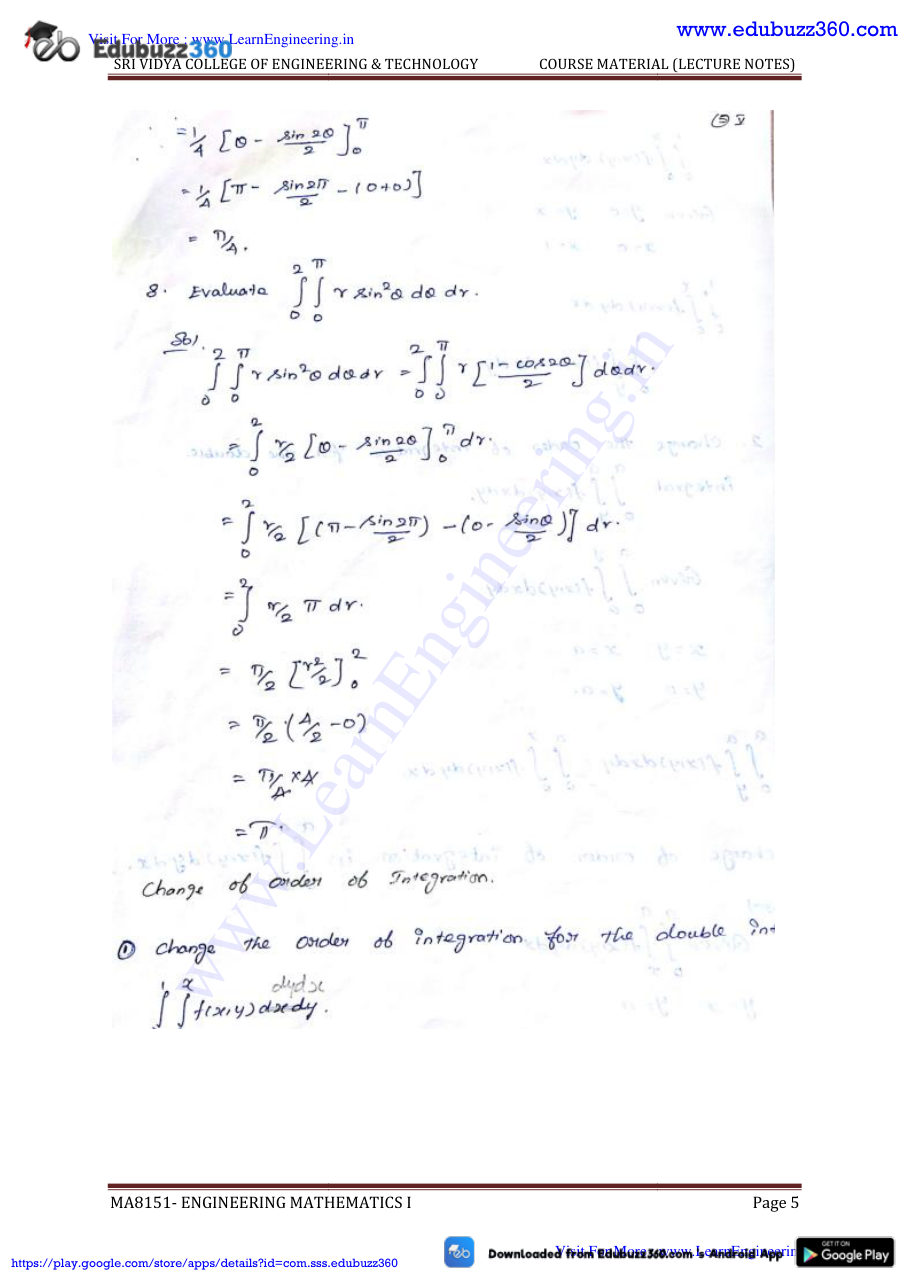 Engineering Mathematics I Lecture Notes — page 151