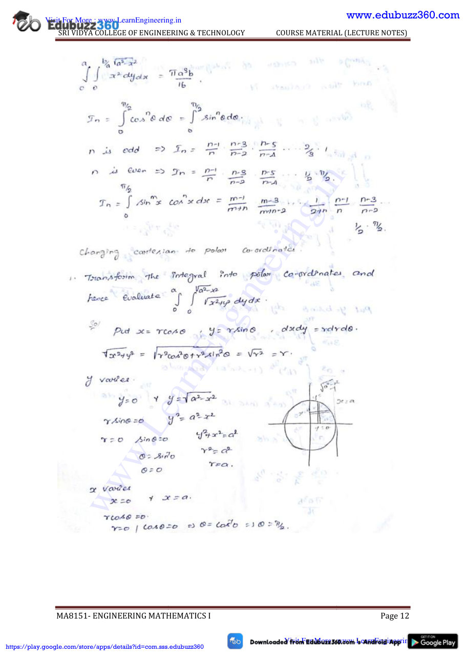 Engineering Mathematics I Lecture Notes — page 158
