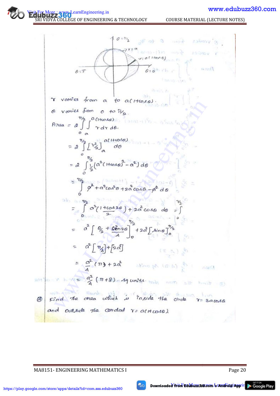 Engineering Mathematics I Lecture Notes — page 166