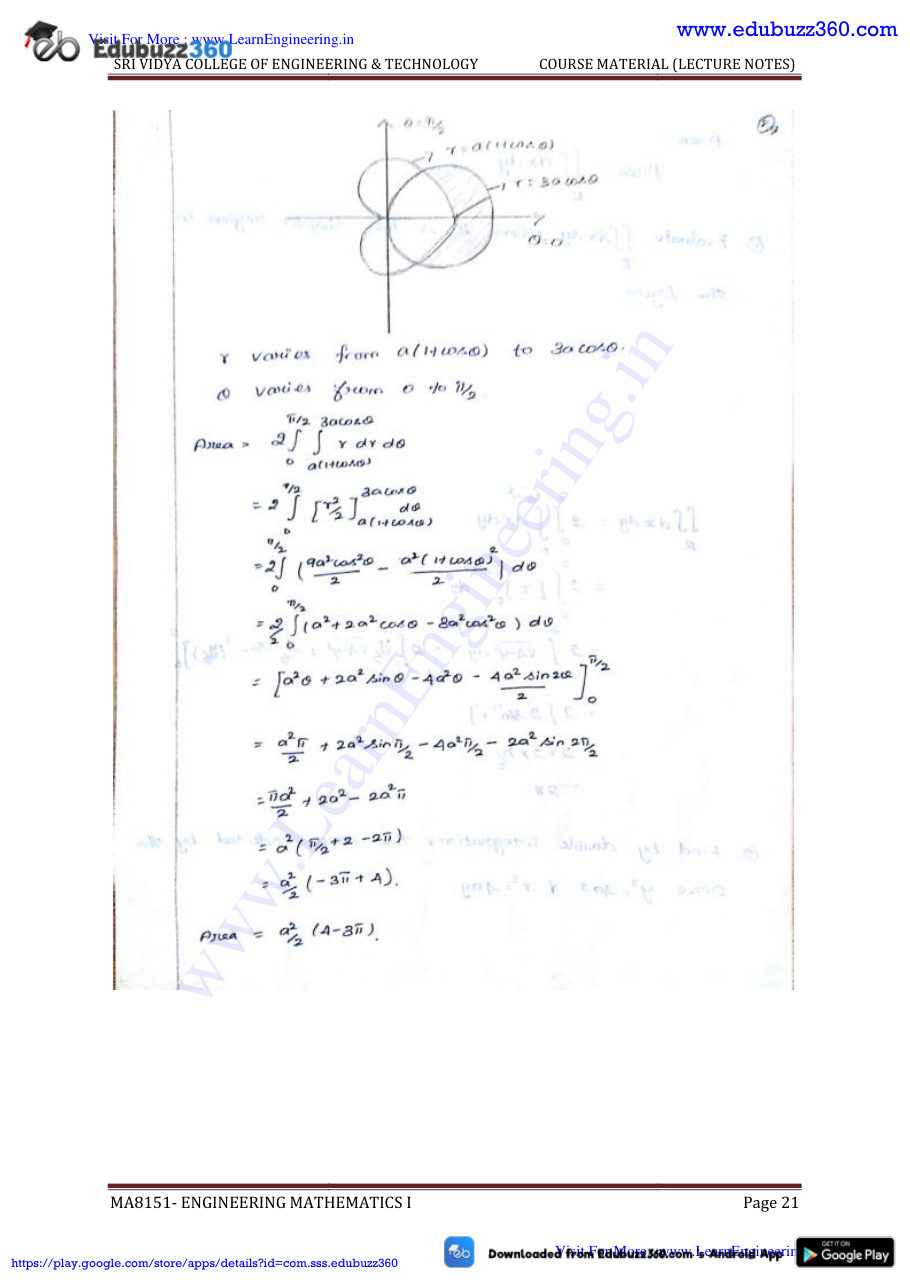 Engineering Mathematics I Lecture Notes — page 167