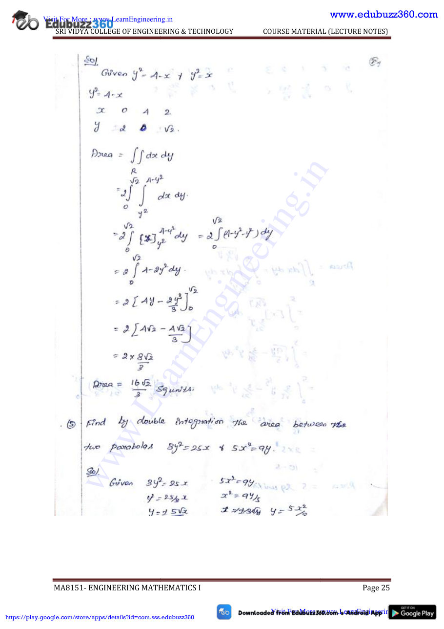 Engineering Mathematics I Lecture Notes — page 171