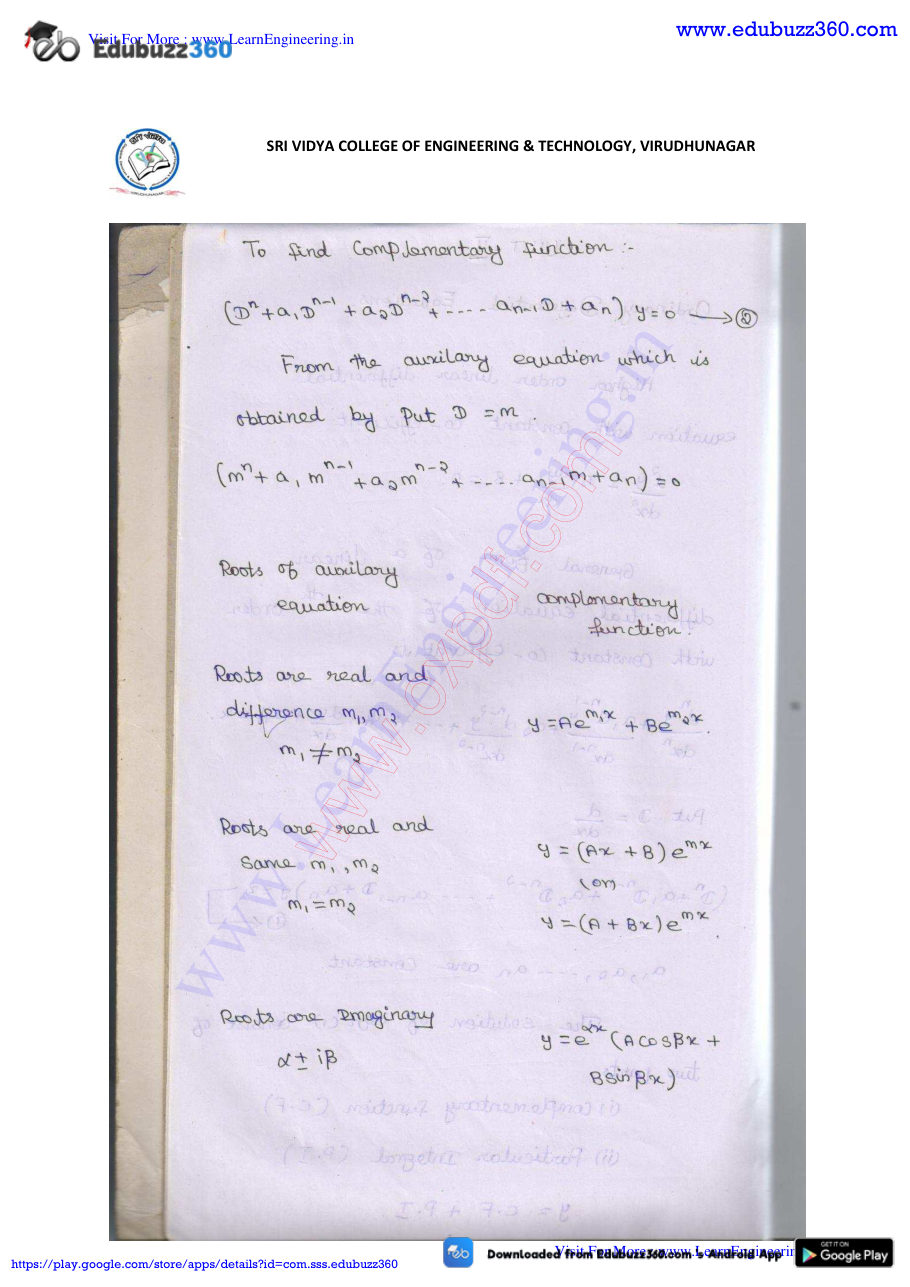 Engineering Mathematics I Lecture Notes — page 183