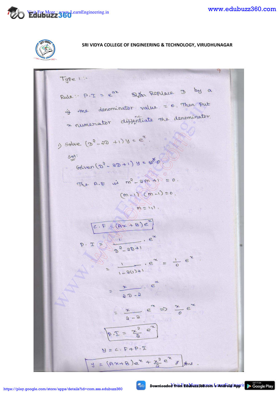 Engineering Mathematics I Lecture Notes — page 190