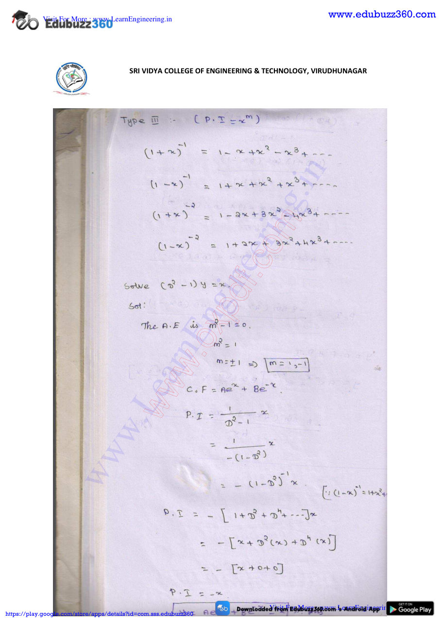 Engineering Mathematics I Lecture Notes — page 201