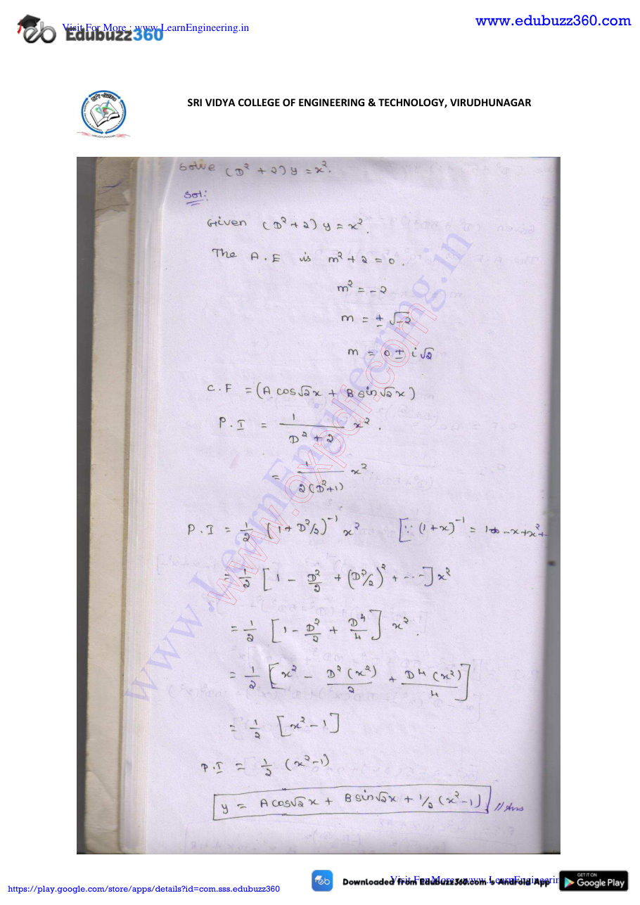 Engineering Mathematics I Lecture Notes — page 203