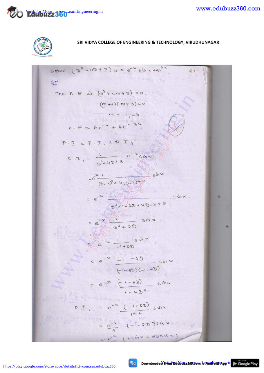 Engineering Mathematics I Lecture Notes — page 208