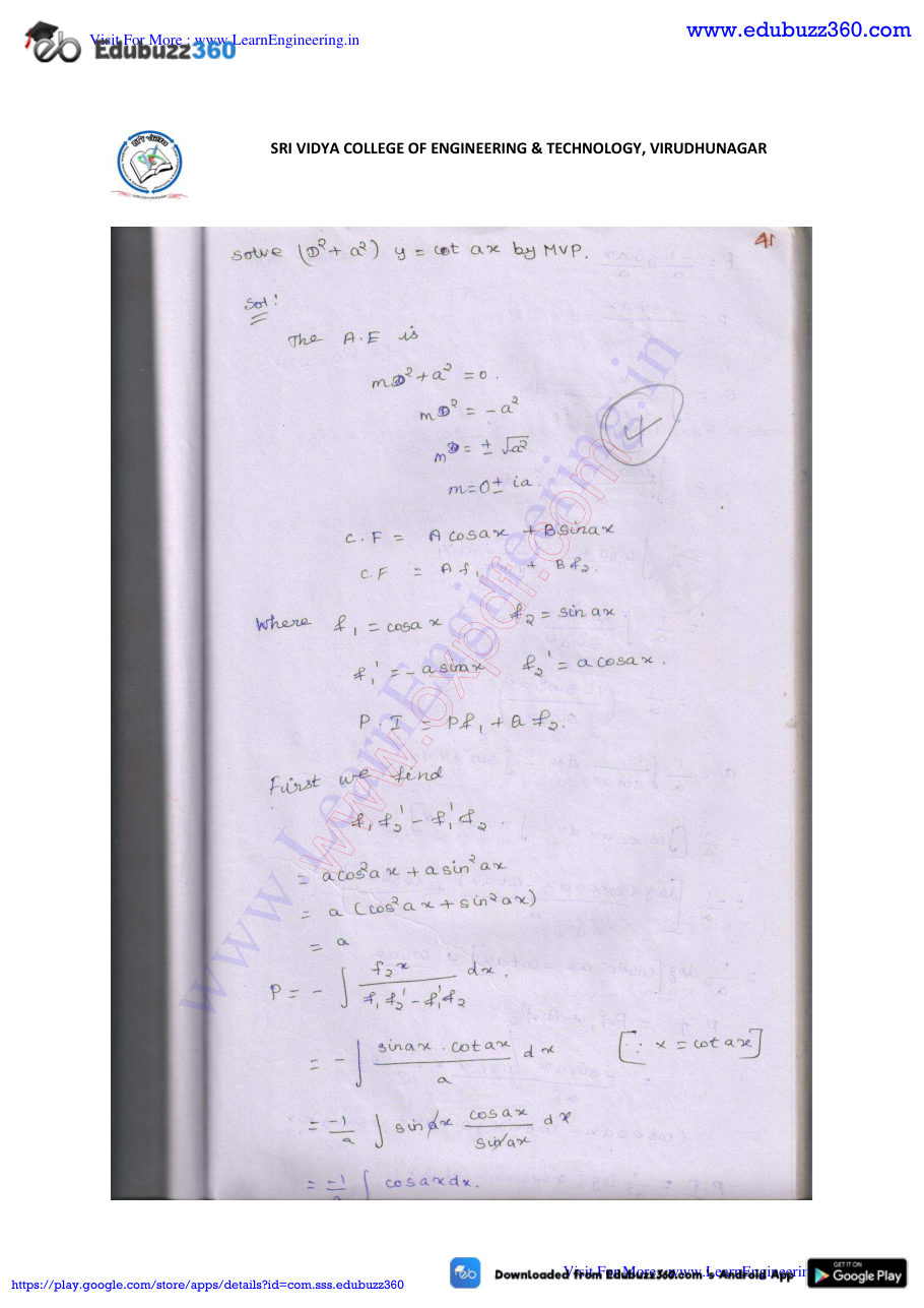Engineering Mathematics I Lecture Notes — page 222