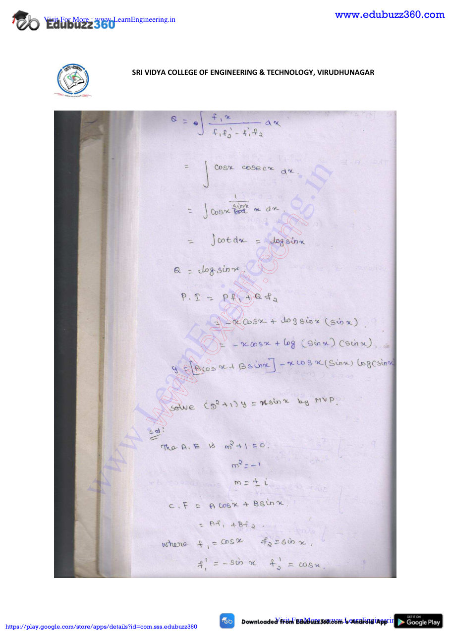 Engineering Mathematics I Lecture Notes — page 229