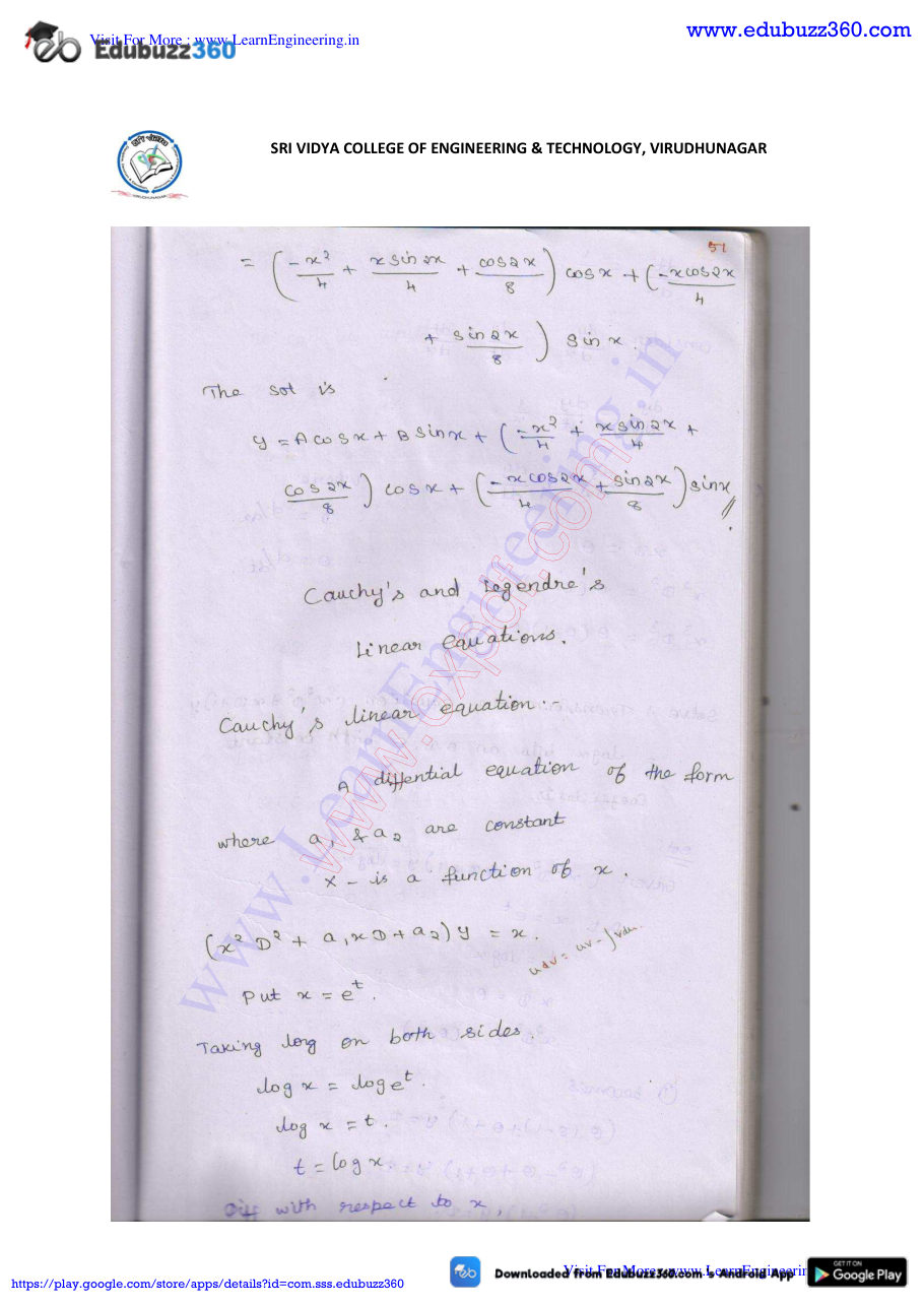 Engineering Mathematics I Lecture Notes — page 232