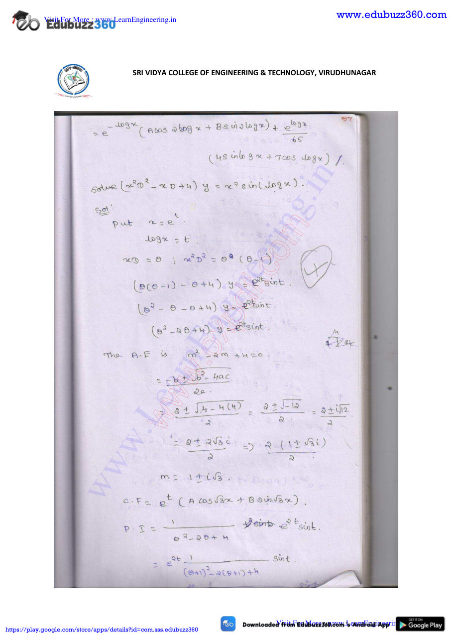 Engineering Mathematics I Lecture Notes — page 238