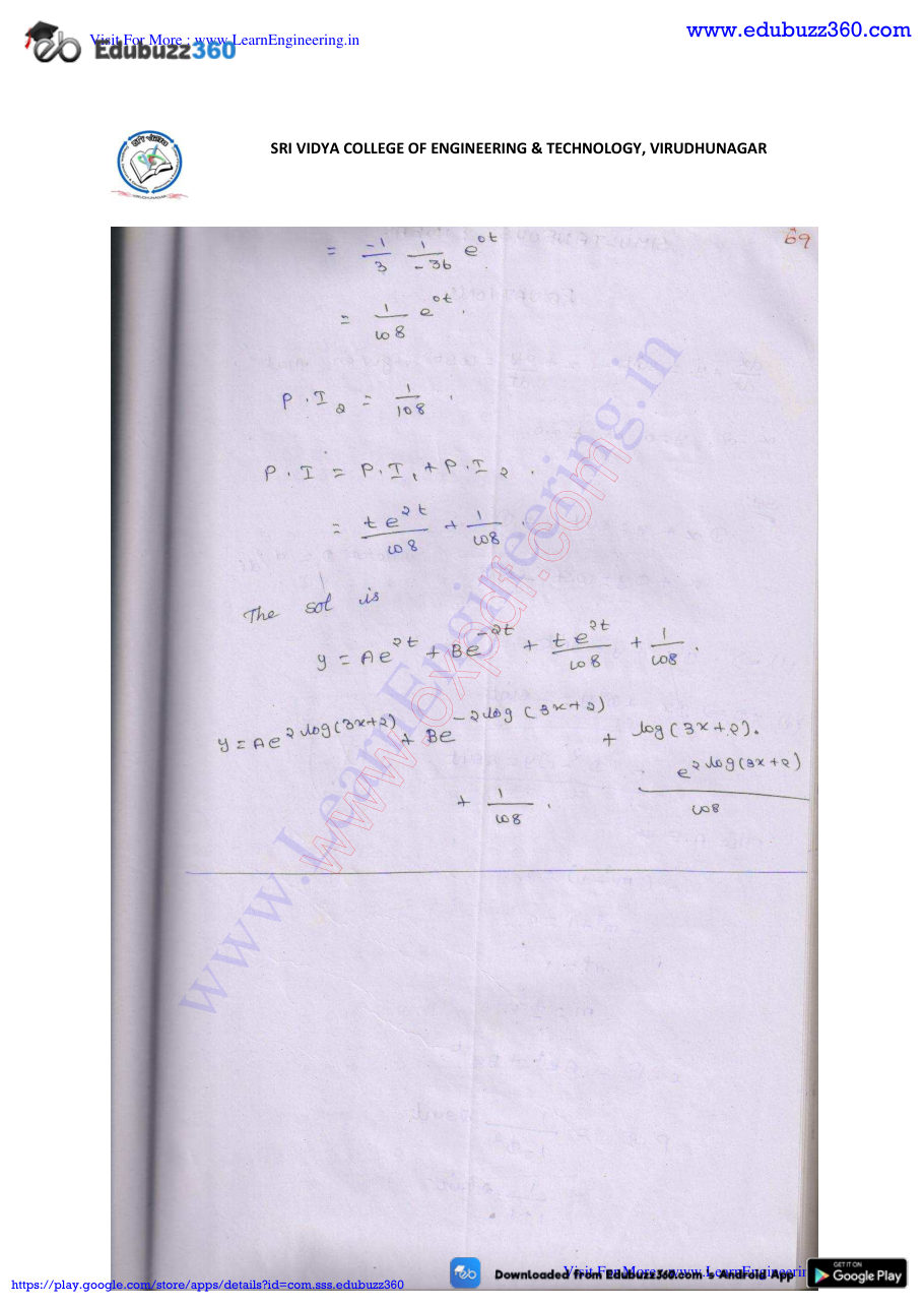 Engineering Mathematics I Lecture Notes — page 249