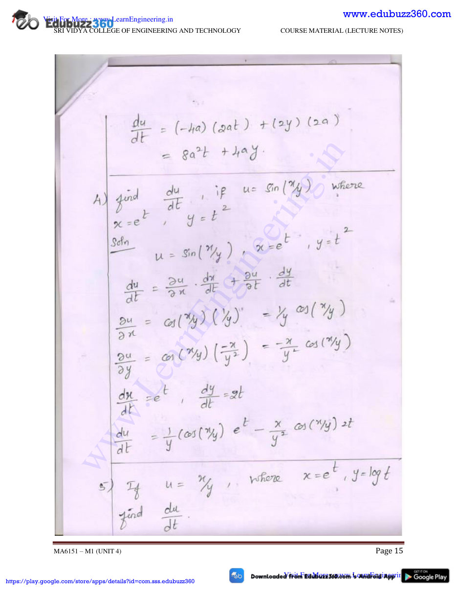 Engineering Mathematics I Lecture Notes — page 50