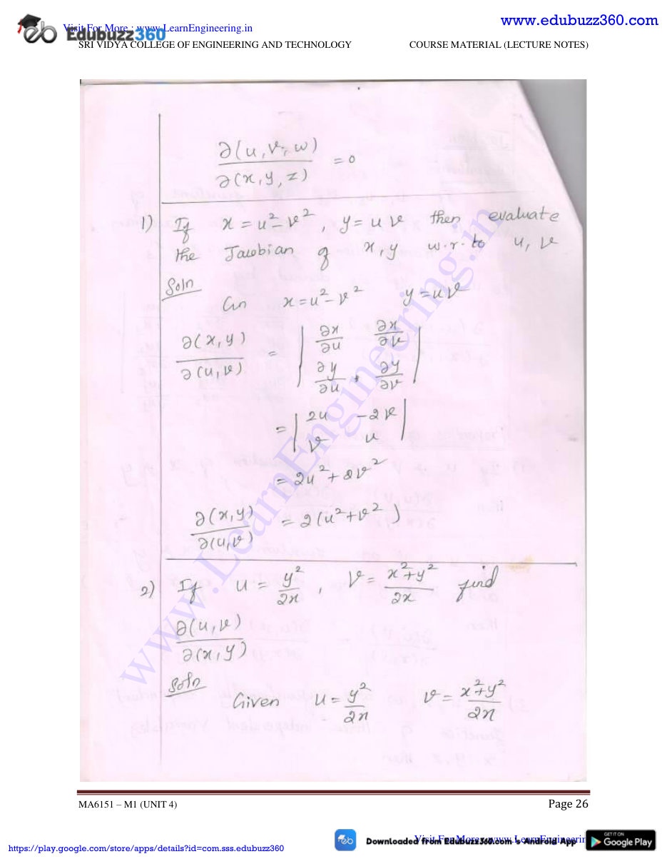 Engineering Mathematics I Lecture Notes — page 61