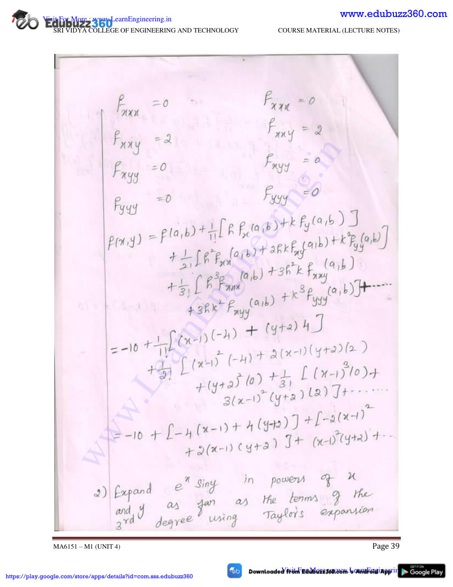 Engineering Mathematics I Lecture Notes — page 74