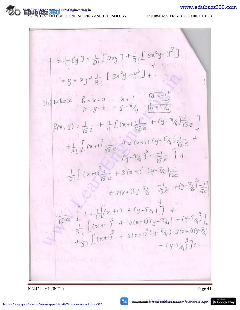 Engineering Mathematics I Lecture Notes — page 76