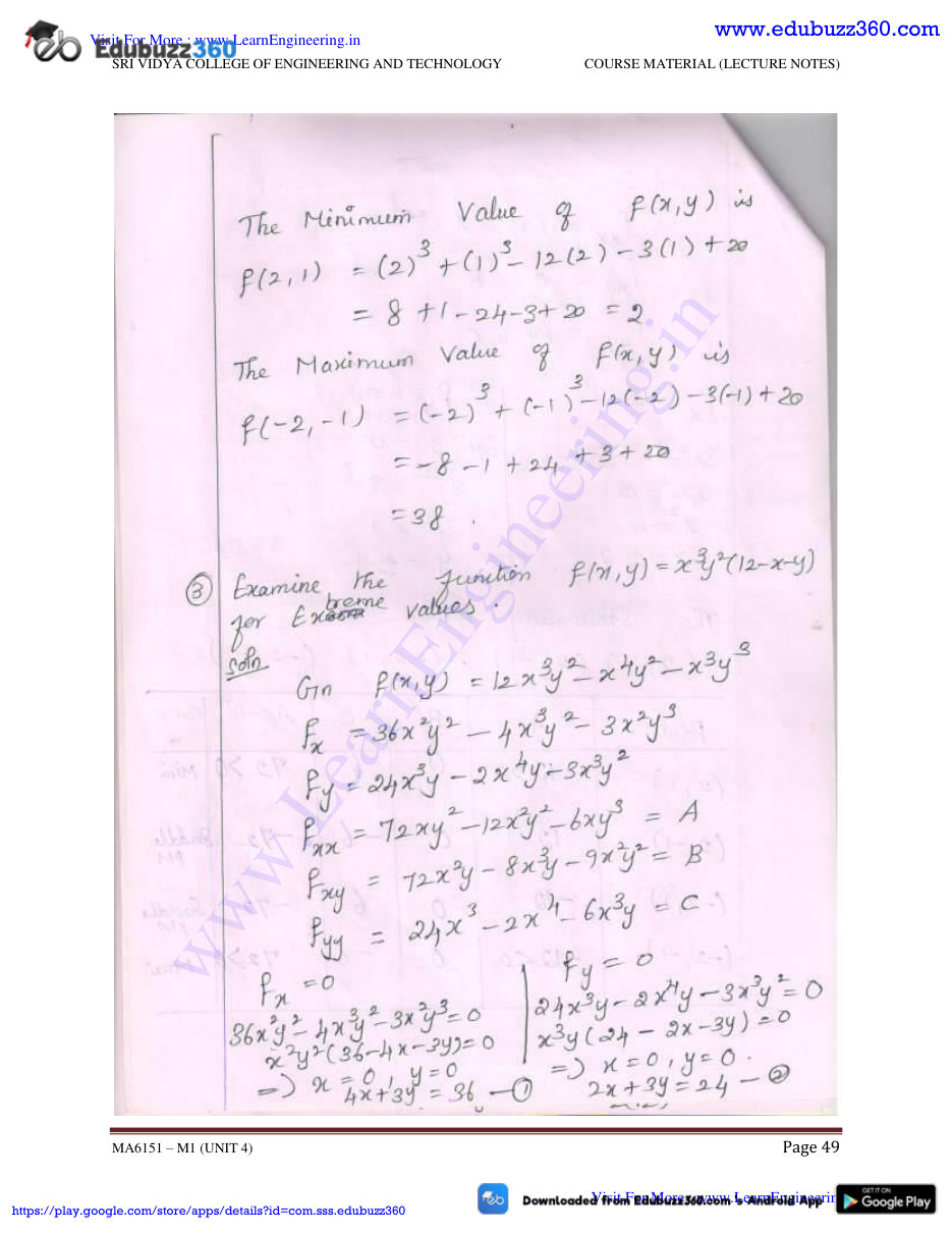 Engineering Mathematics I Lecture Notes — page 84