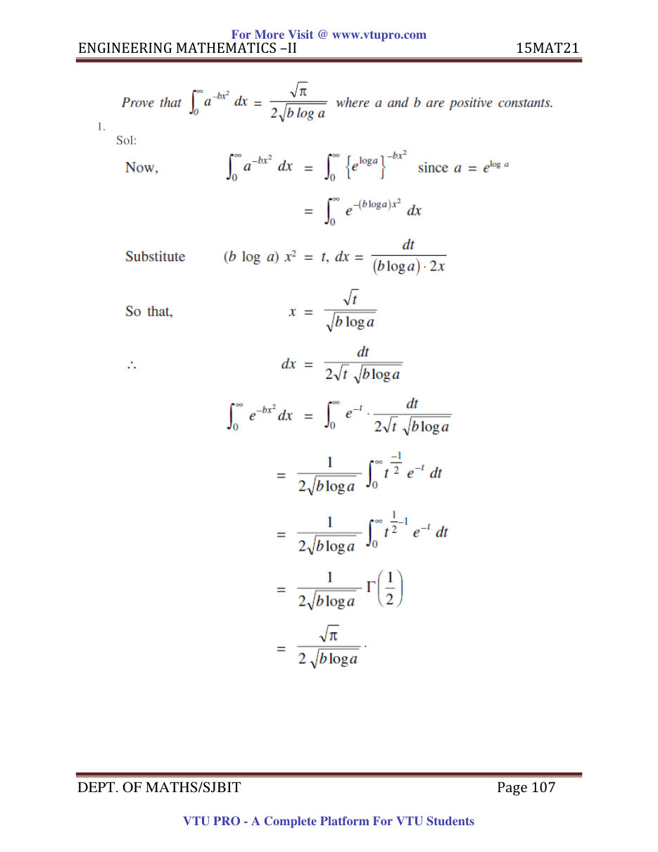 Engineering Mathematics II — page 107
