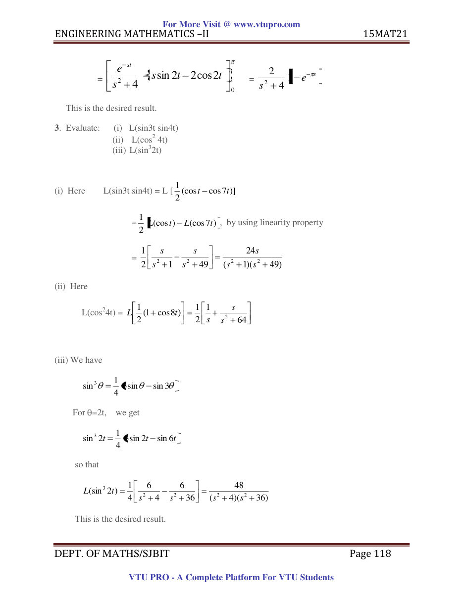 Engineering Mathematics II — page 118