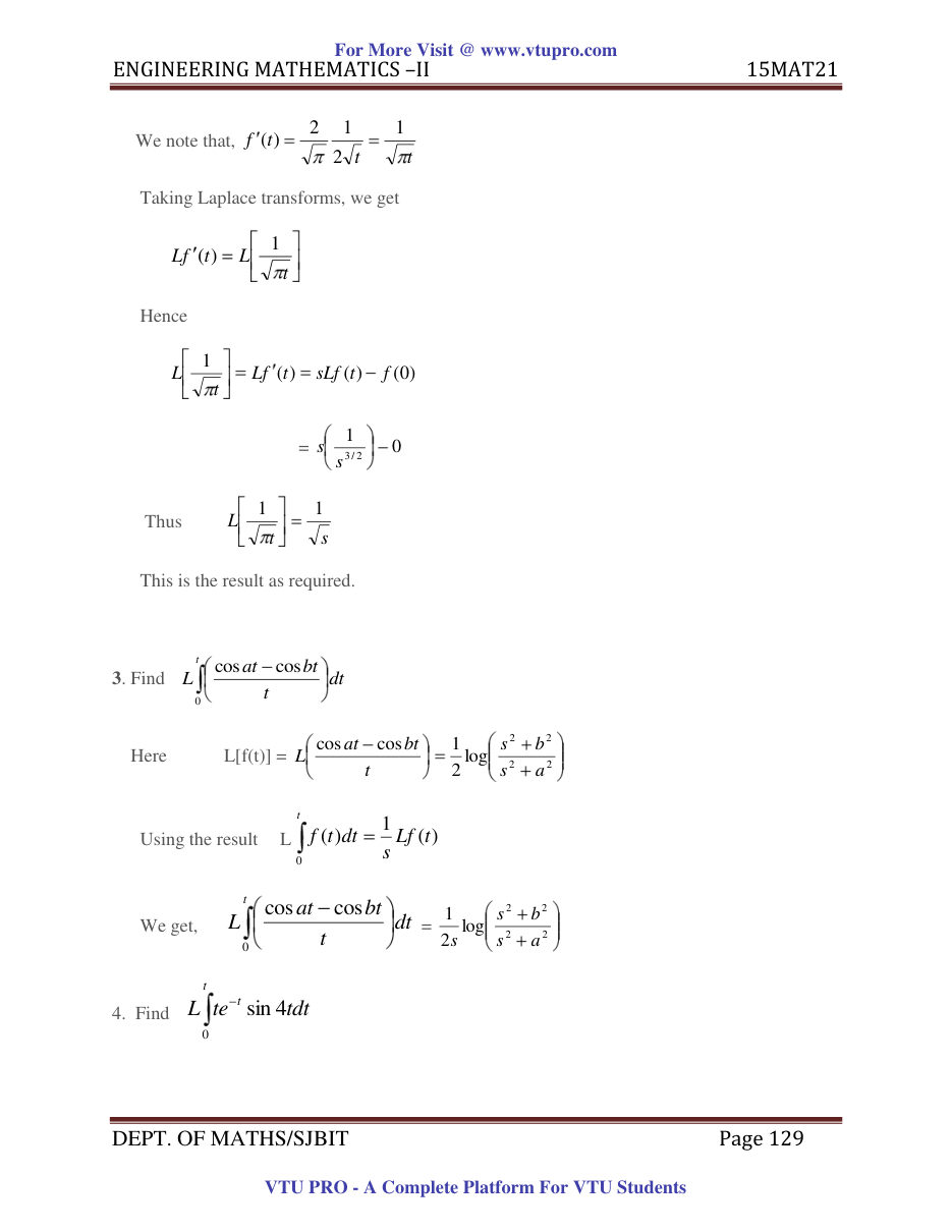 Engineering Mathematics II — page 129