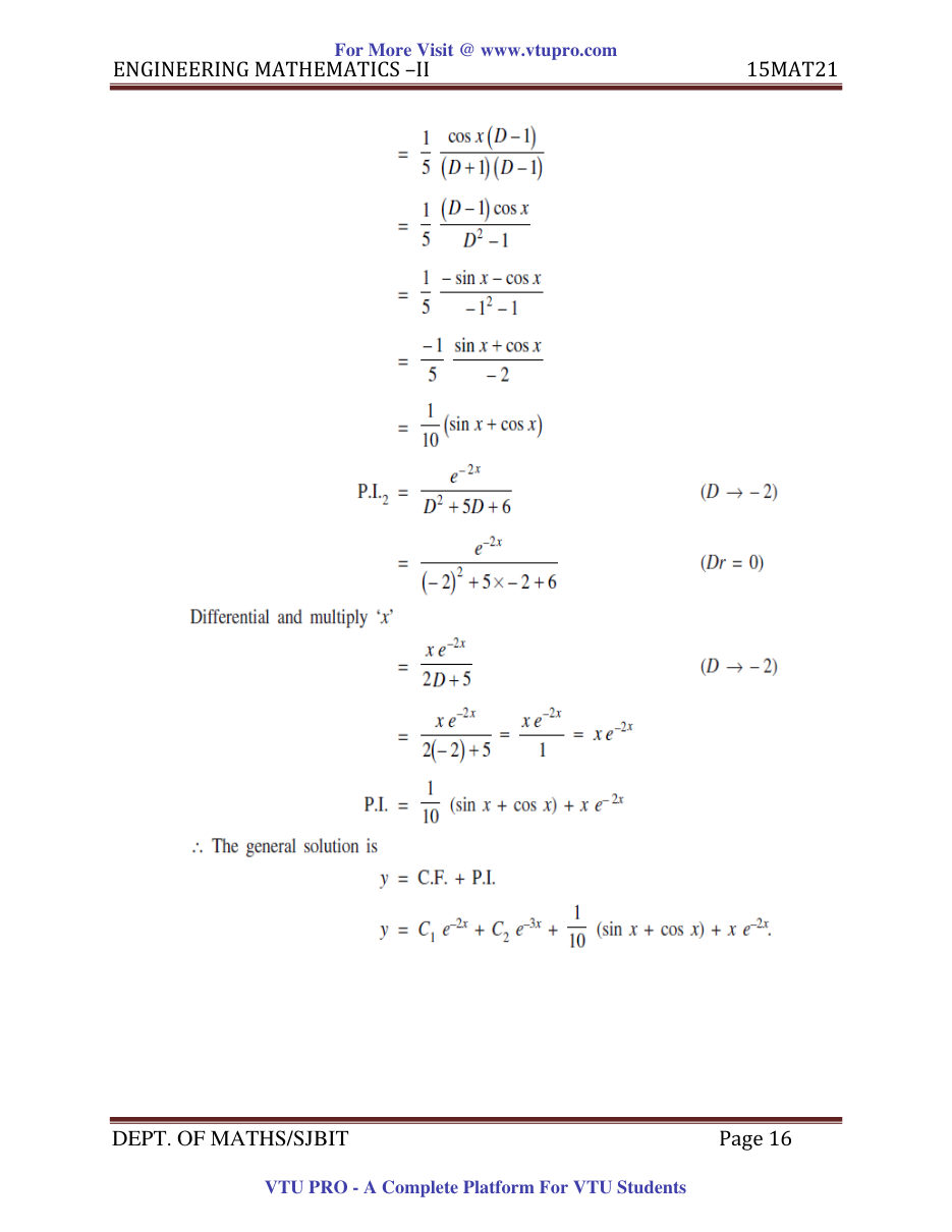 Engineering Mathematics II — page 16
