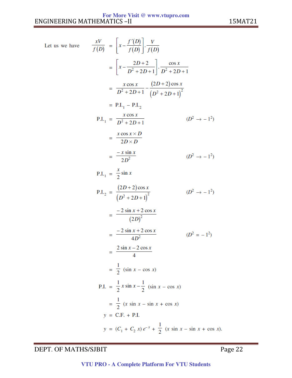Engineering Mathematics II — page 22