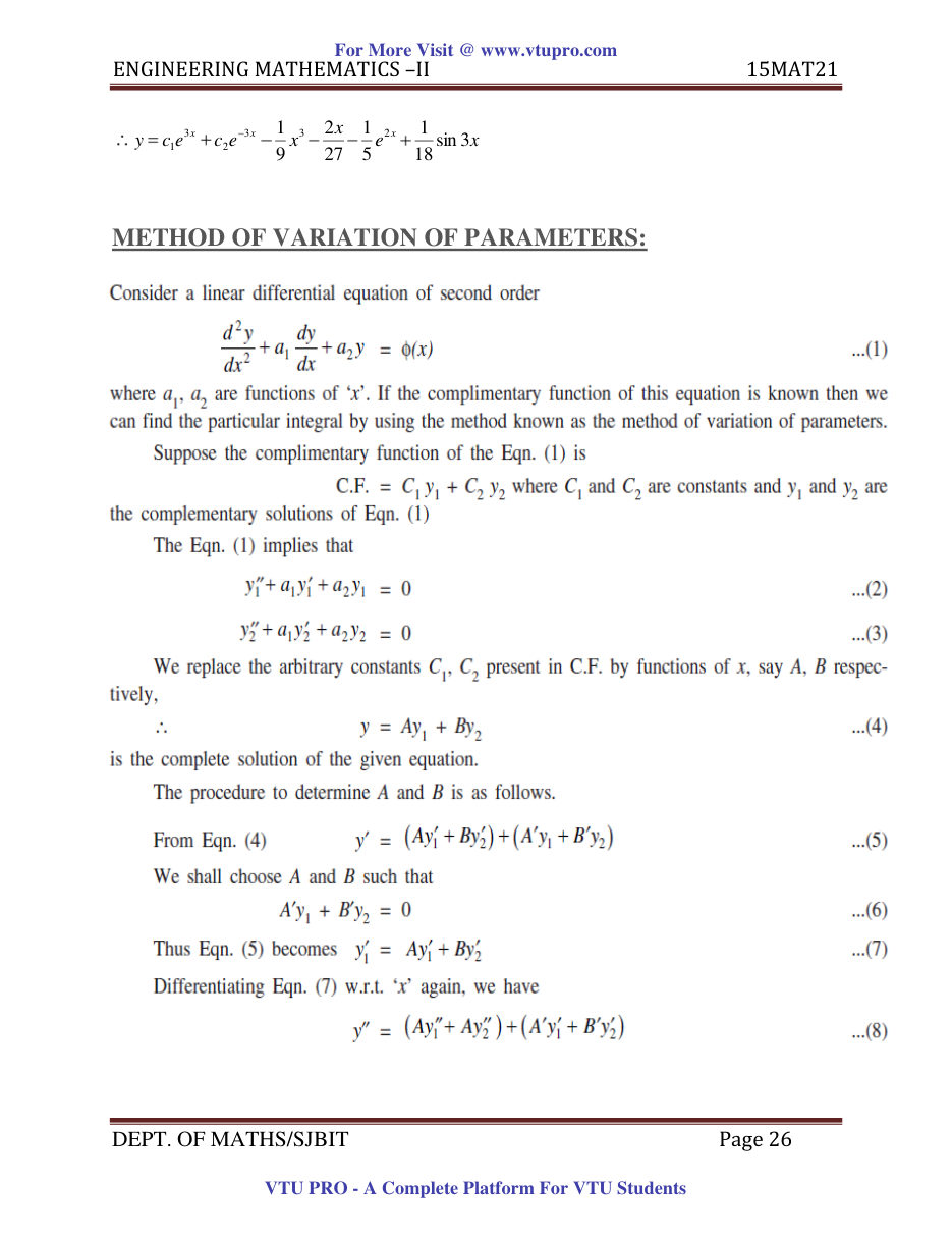 Engineering Mathematics II — page 26