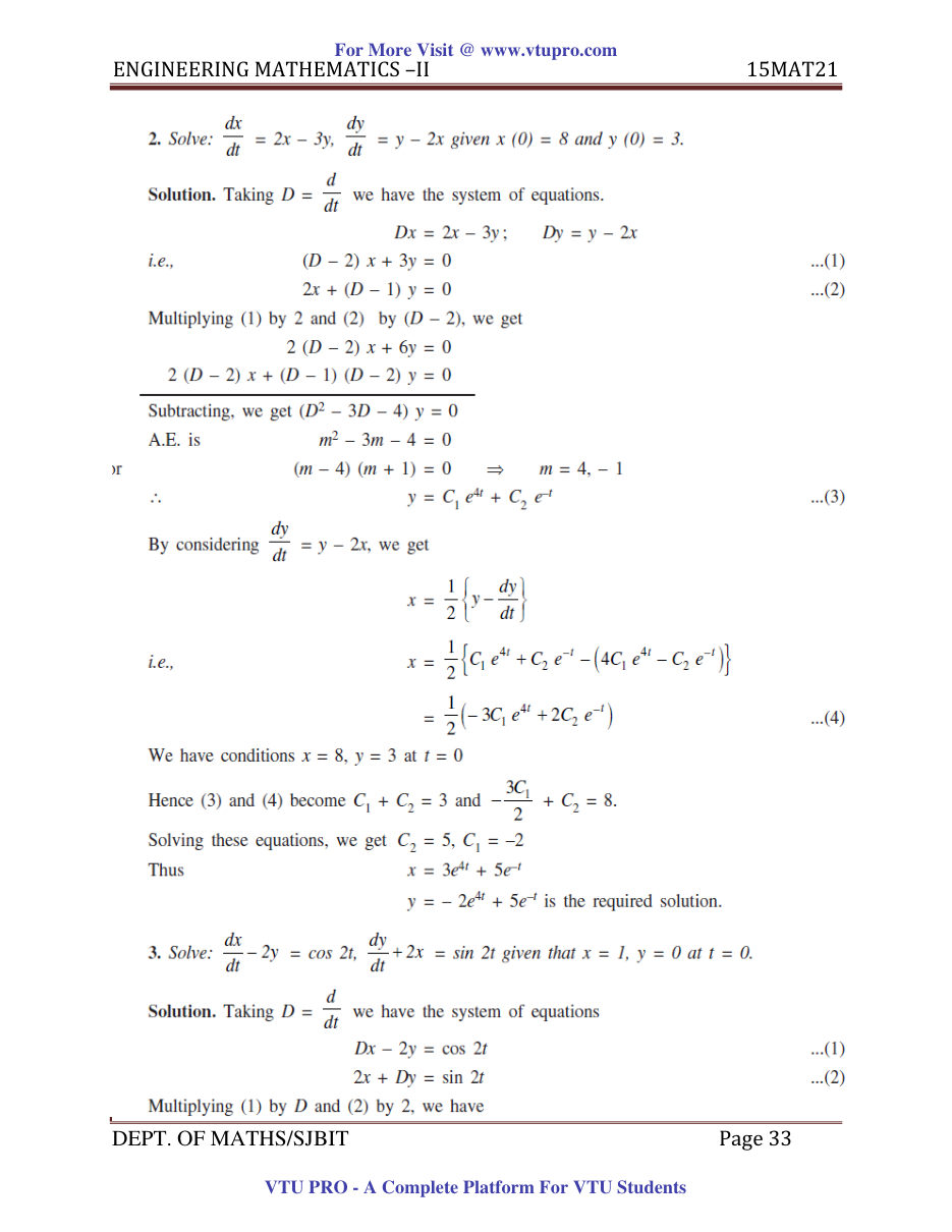 Engineering Mathematics II — page 33