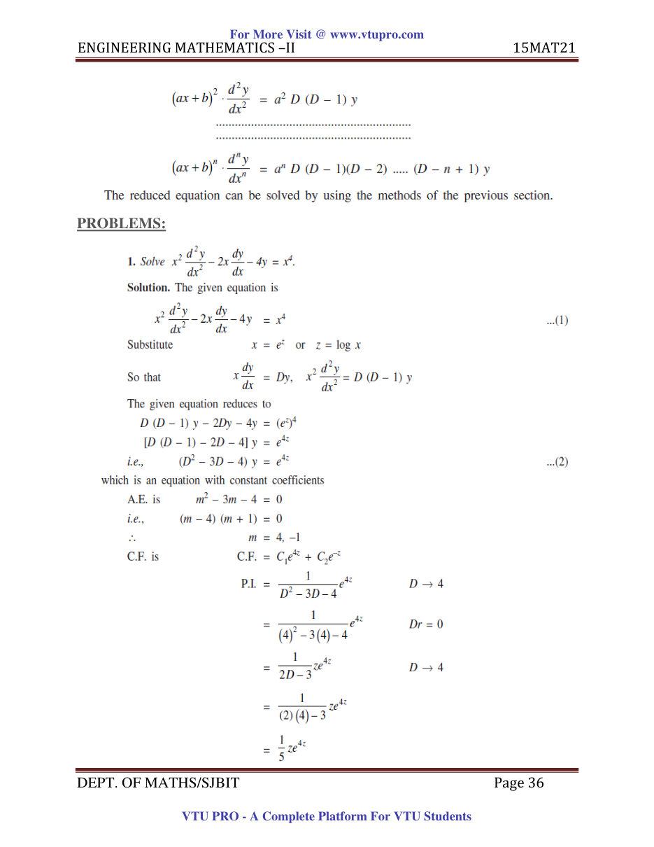 Engineering Mathematics II — page 36