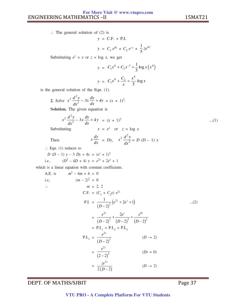 Engineering Mathematics II — page 37