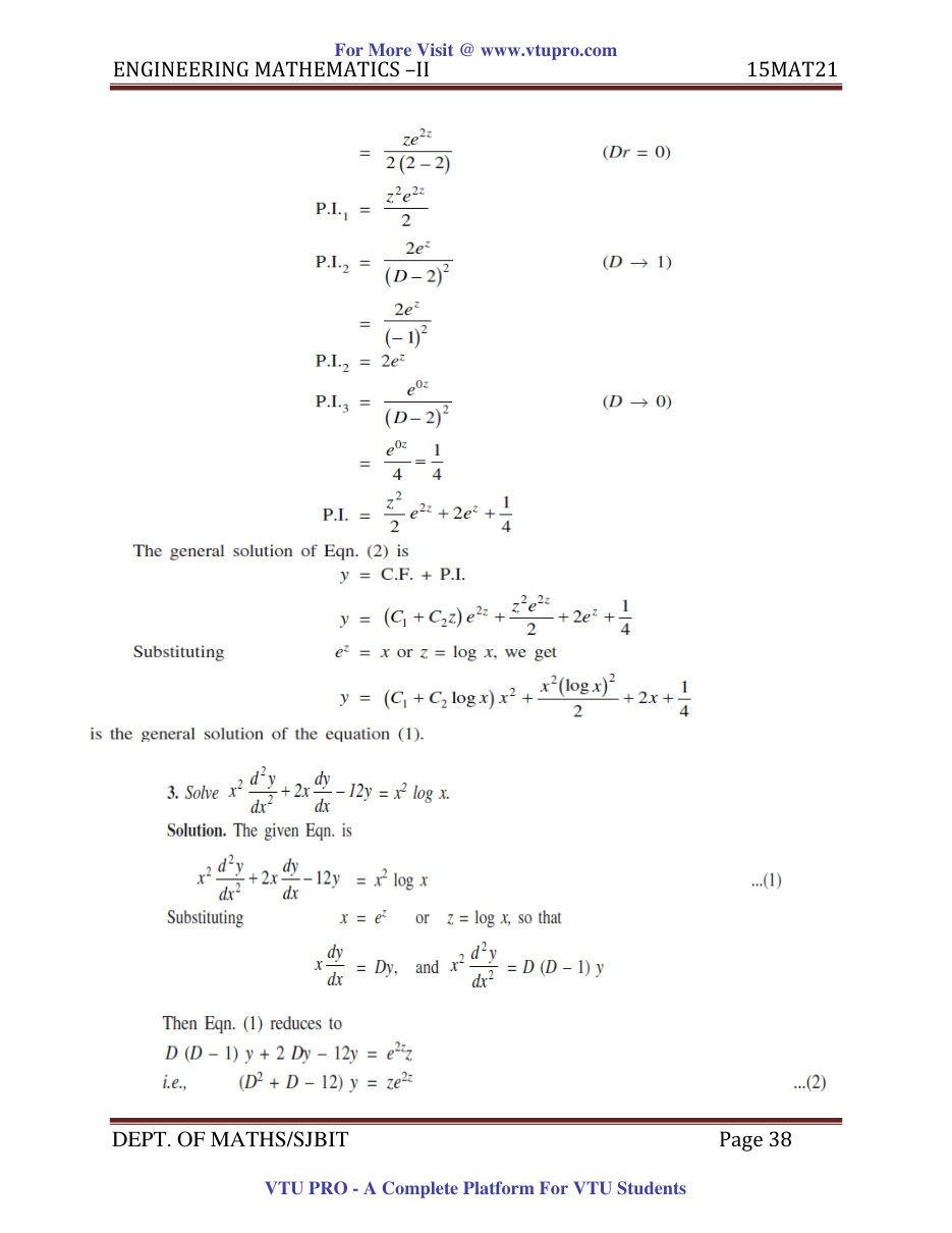 Engineering Mathematics II — page 38
