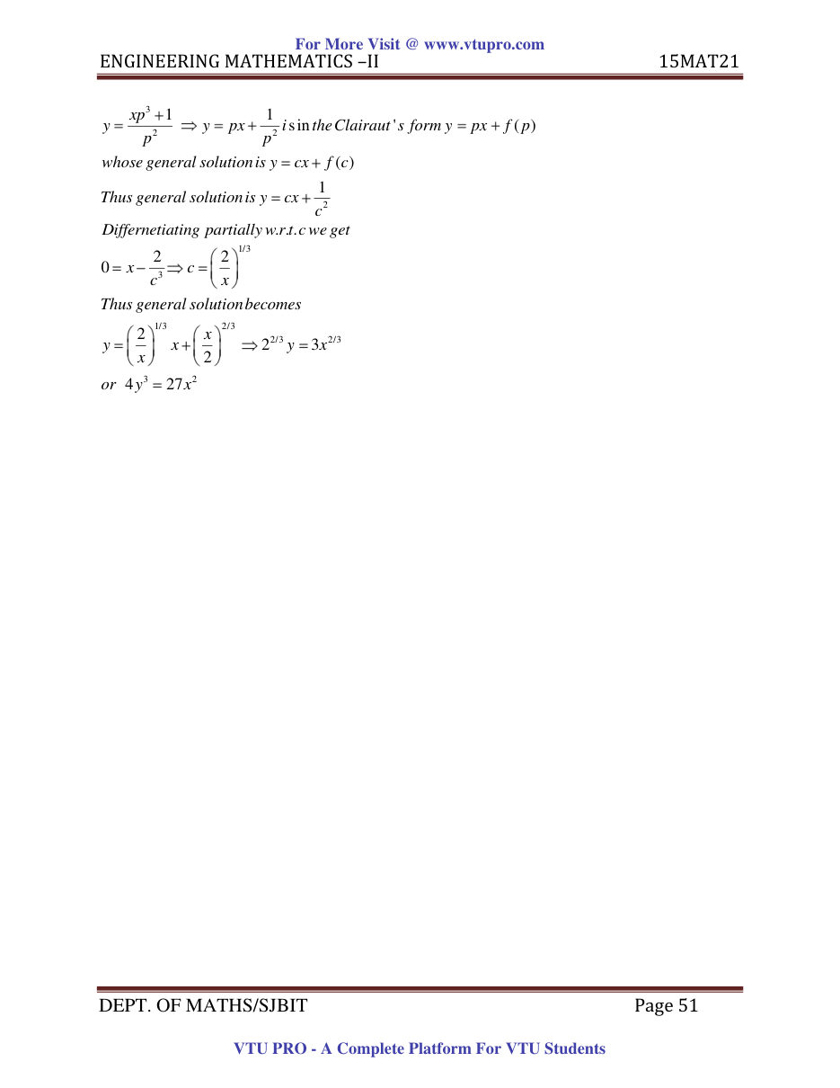 Engineering Mathematics II — page 51