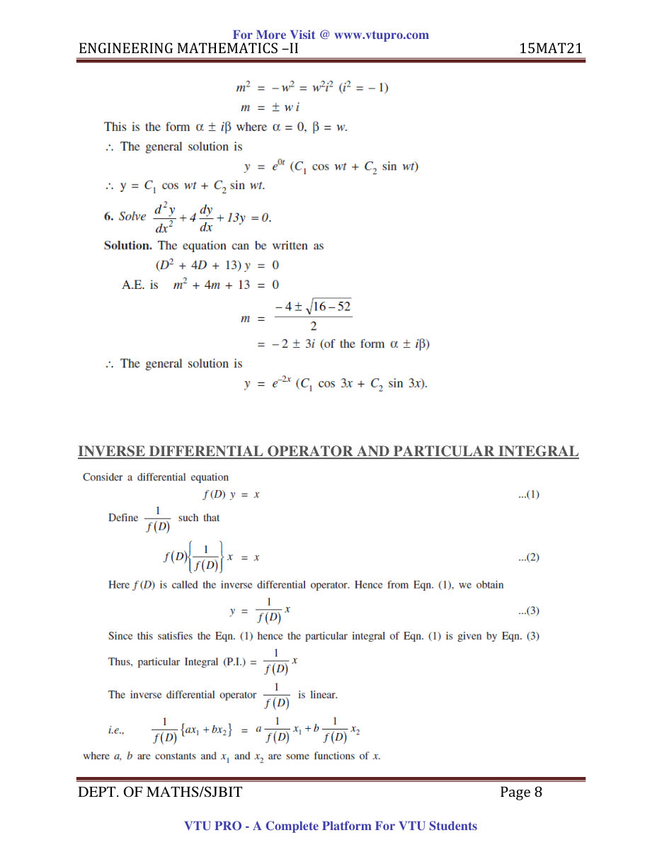 Engineering Mathematics II — page 8