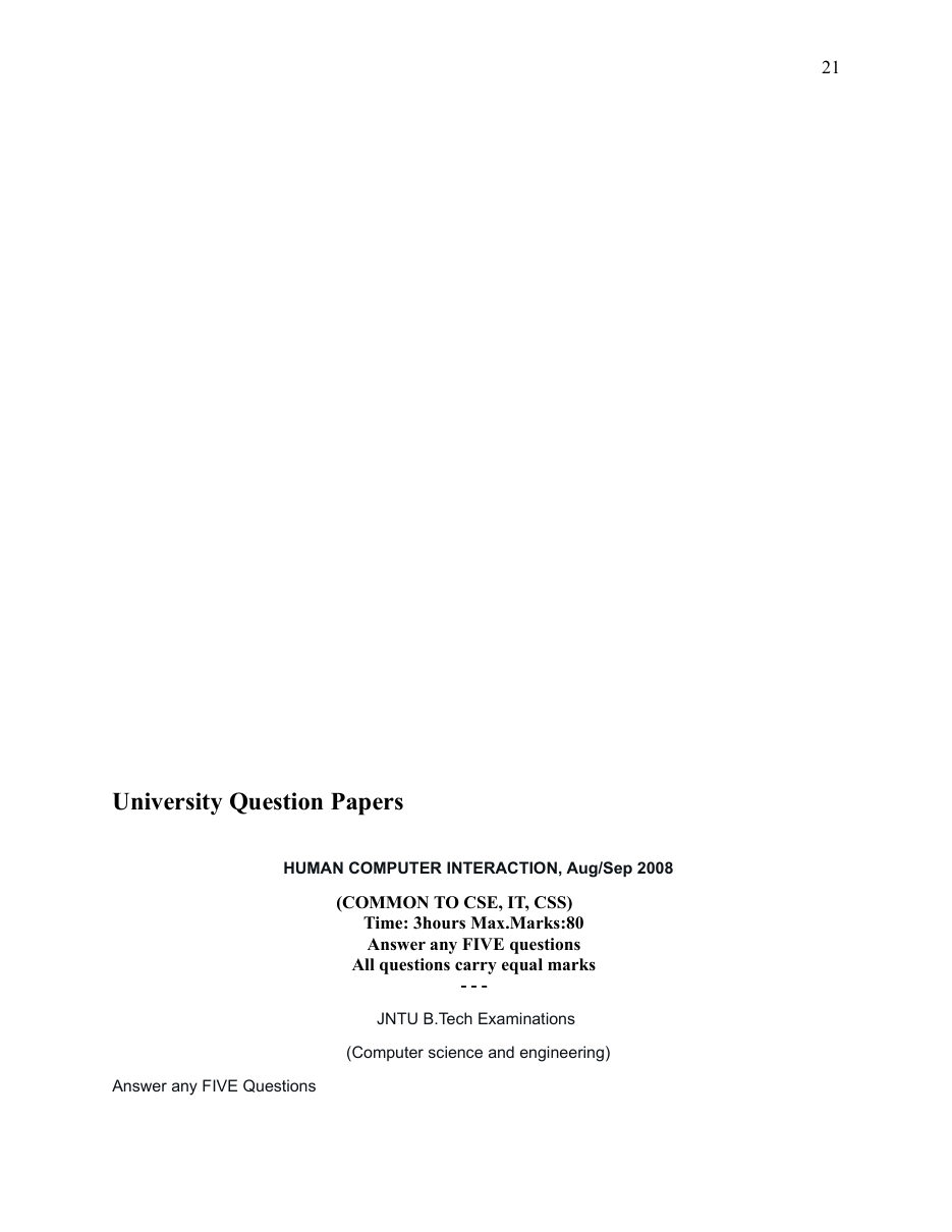 Human Computer Interaction — page 21