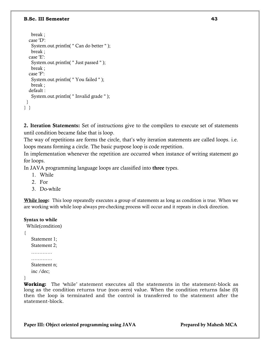 Java Object-Oriented Programming — page 43