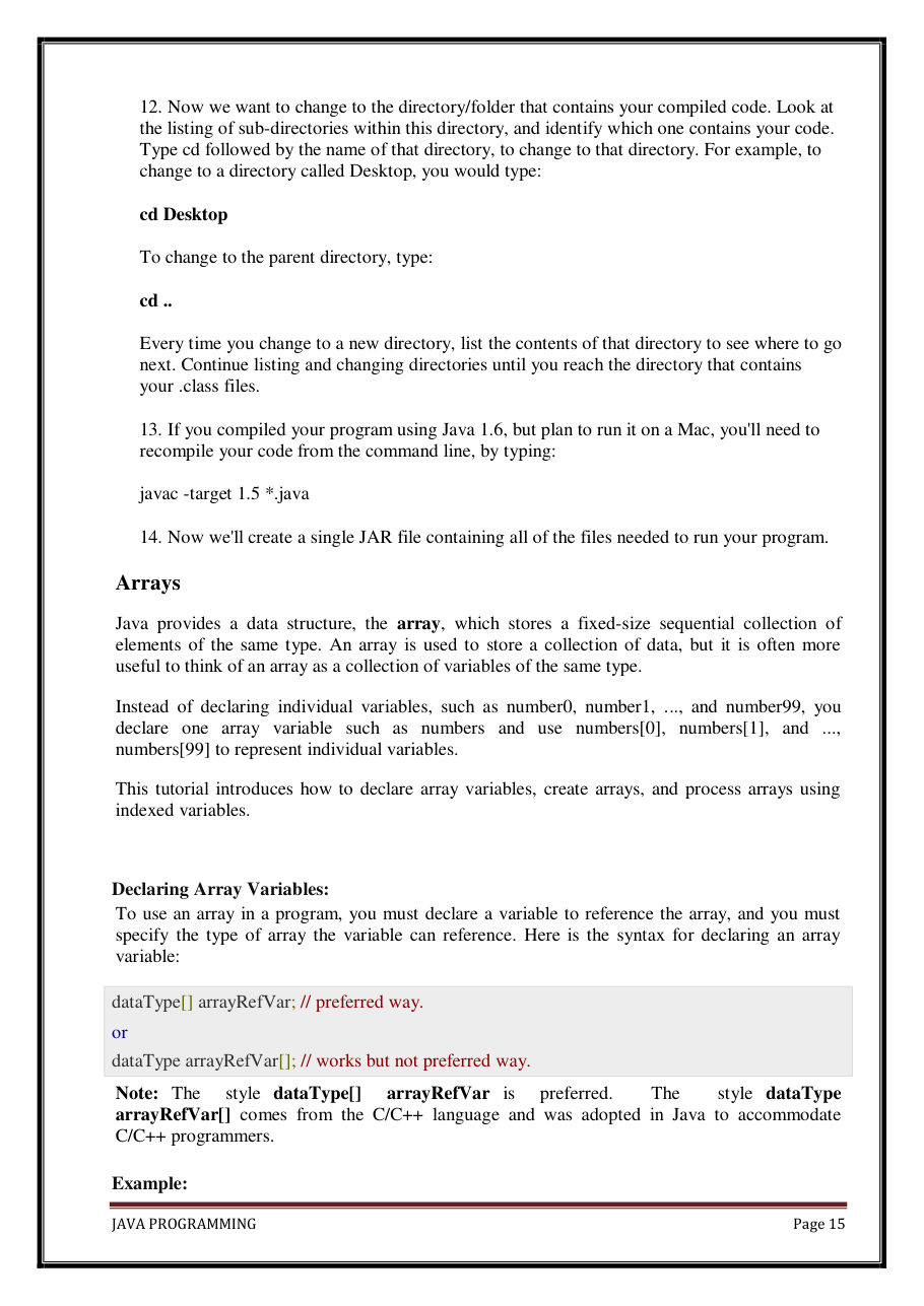 Java Programming Notes for B.Tech 2nd Sem — page 21