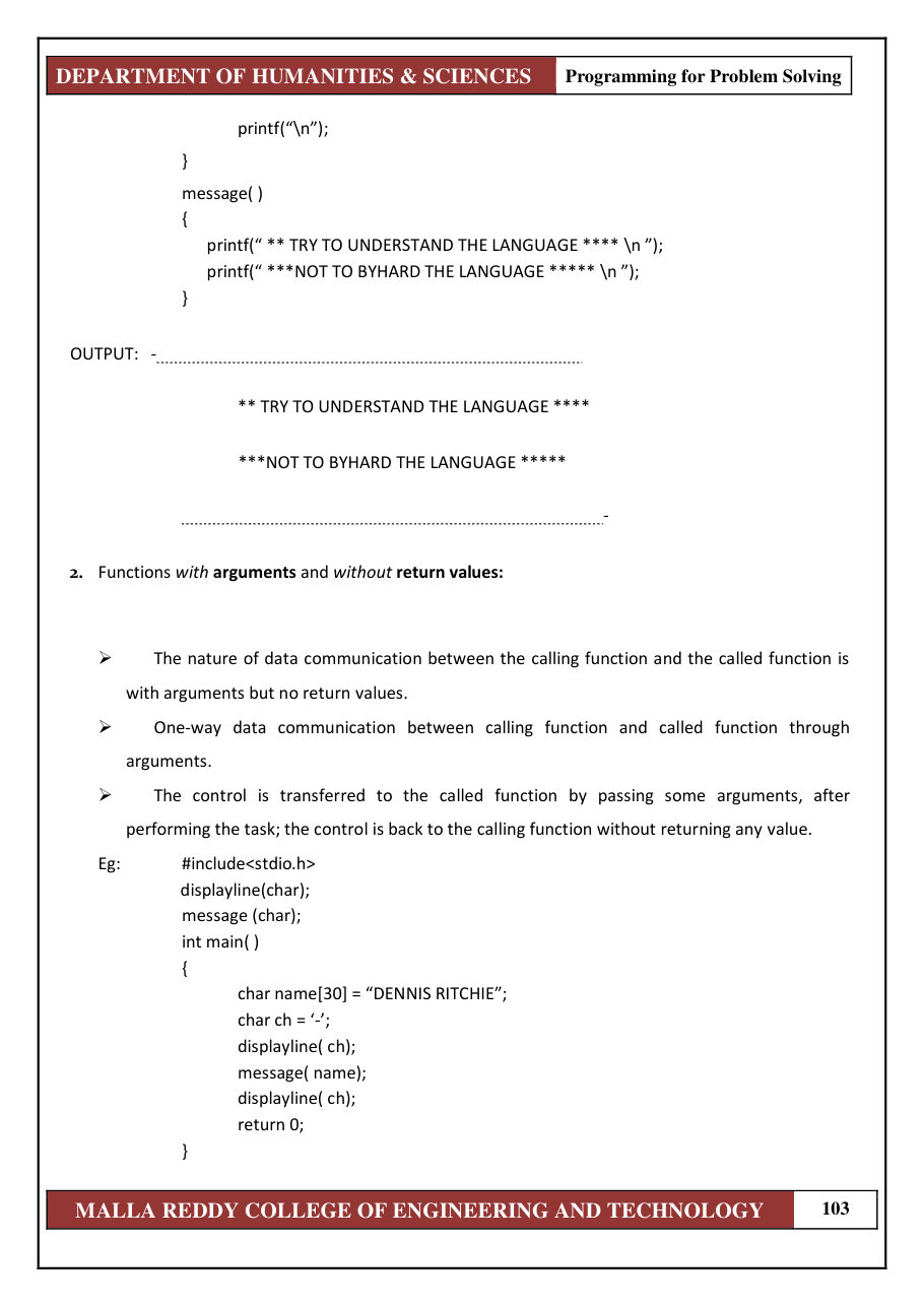 PROGRAMMING FOR PROBLEM SOLVING 1 — page 109