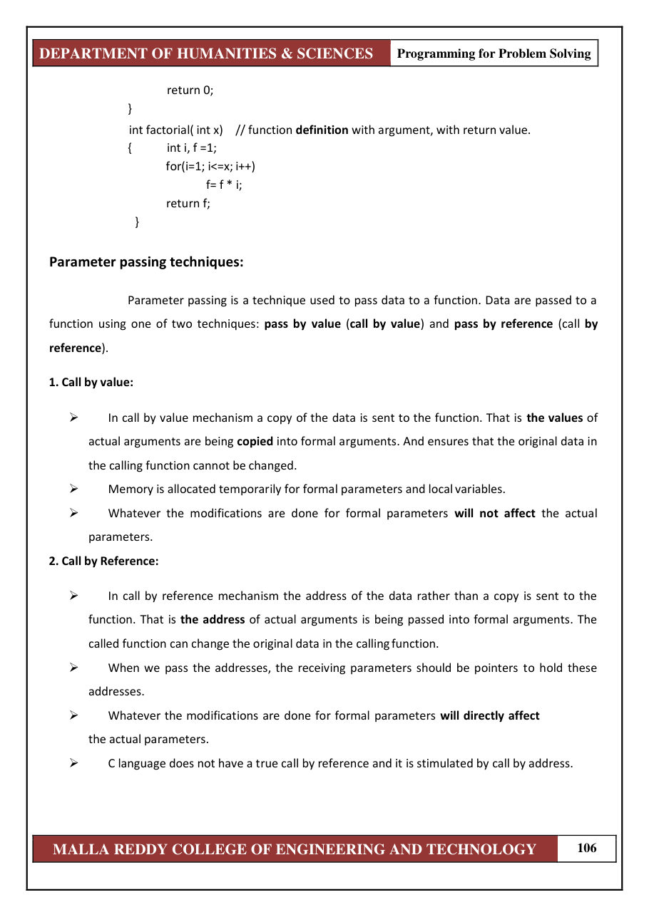 PROGRAMMING FOR PROBLEM SOLVING 1 — page 112