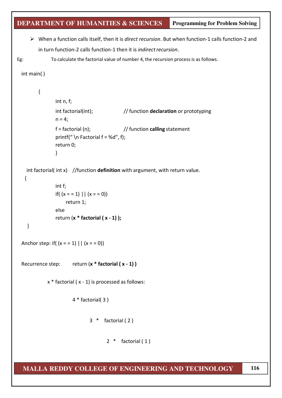 PROGRAMMING FOR PROBLEM SOLVING 1 — page 122