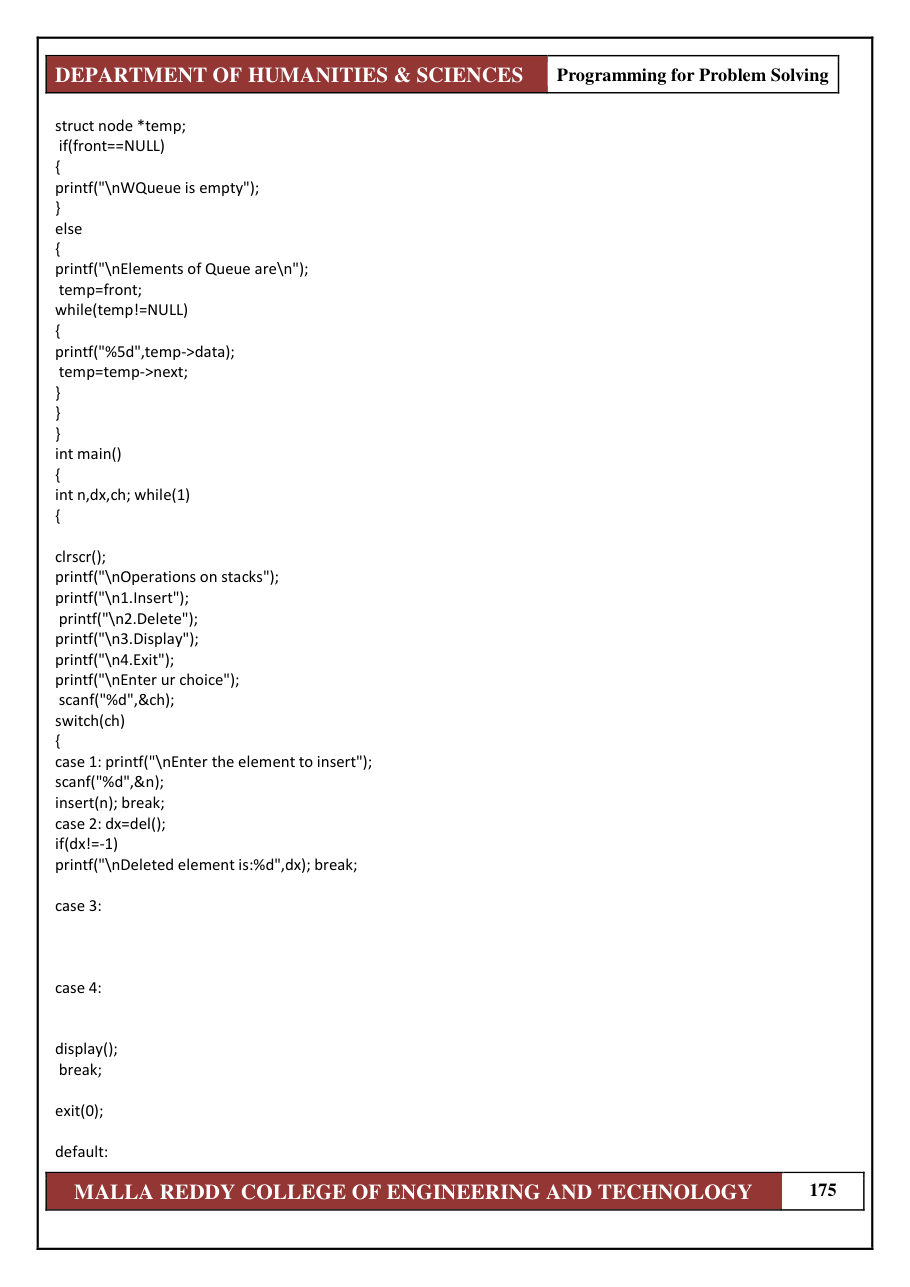 PROGRAMMING FOR PROBLEM SOLVING 1 — page 181