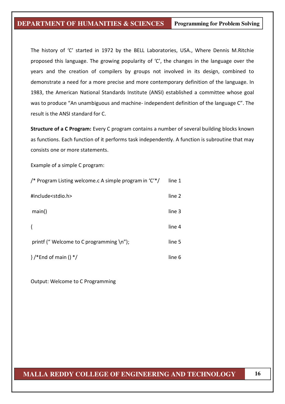 PROGRAMMING FOR PROBLEM SOLVING 1 — page 22