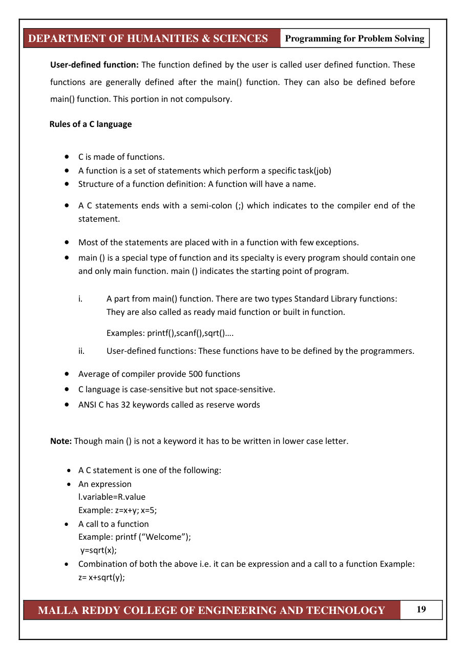 PROGRAMMING FOR PROBLEM SOLVING 1 — page 25