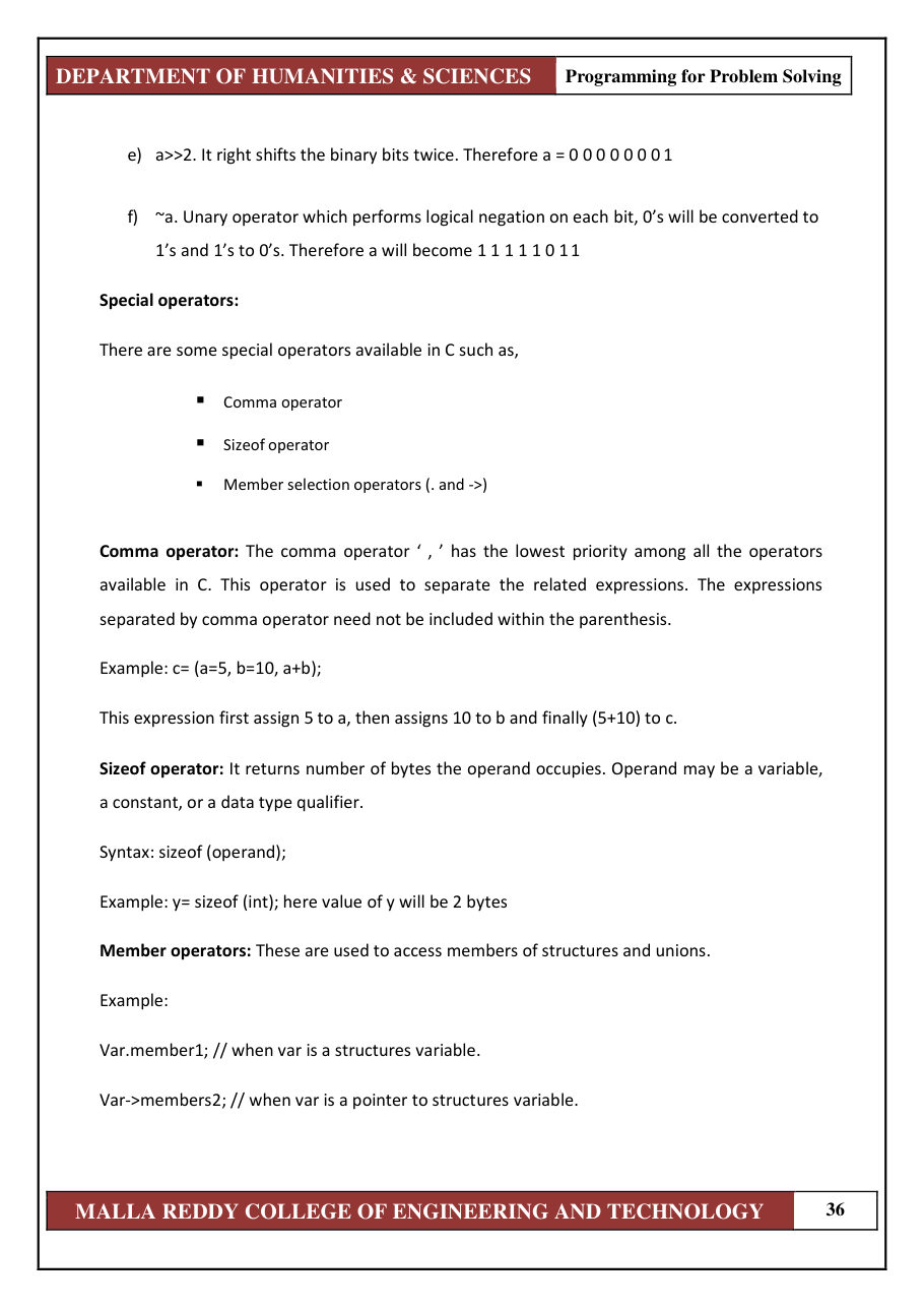 PROGRAMMING FOR PROBLEM SOLVING 1 — page 42