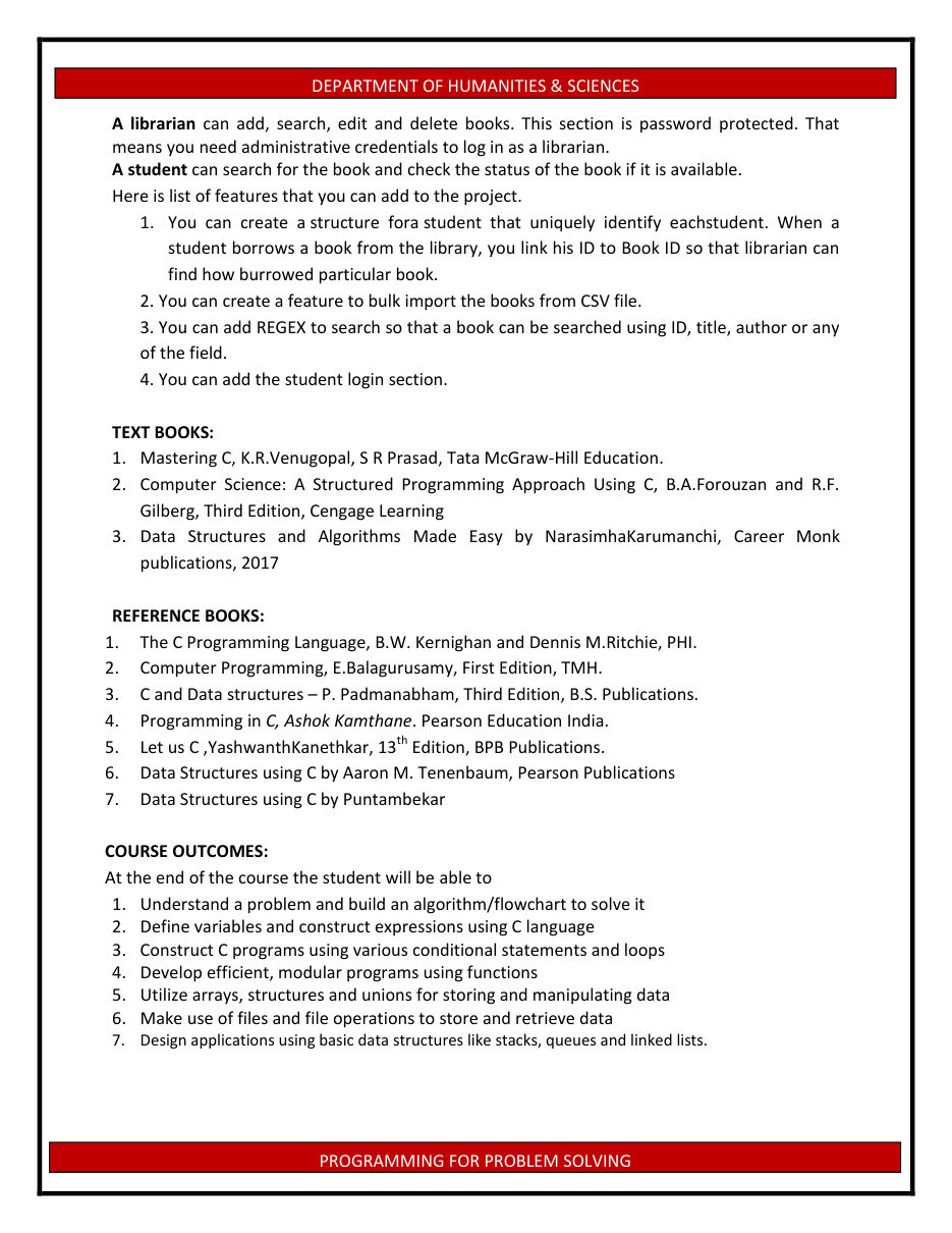 PROGRAMMING FOR PROBLEM SOLVING 1 — page 5