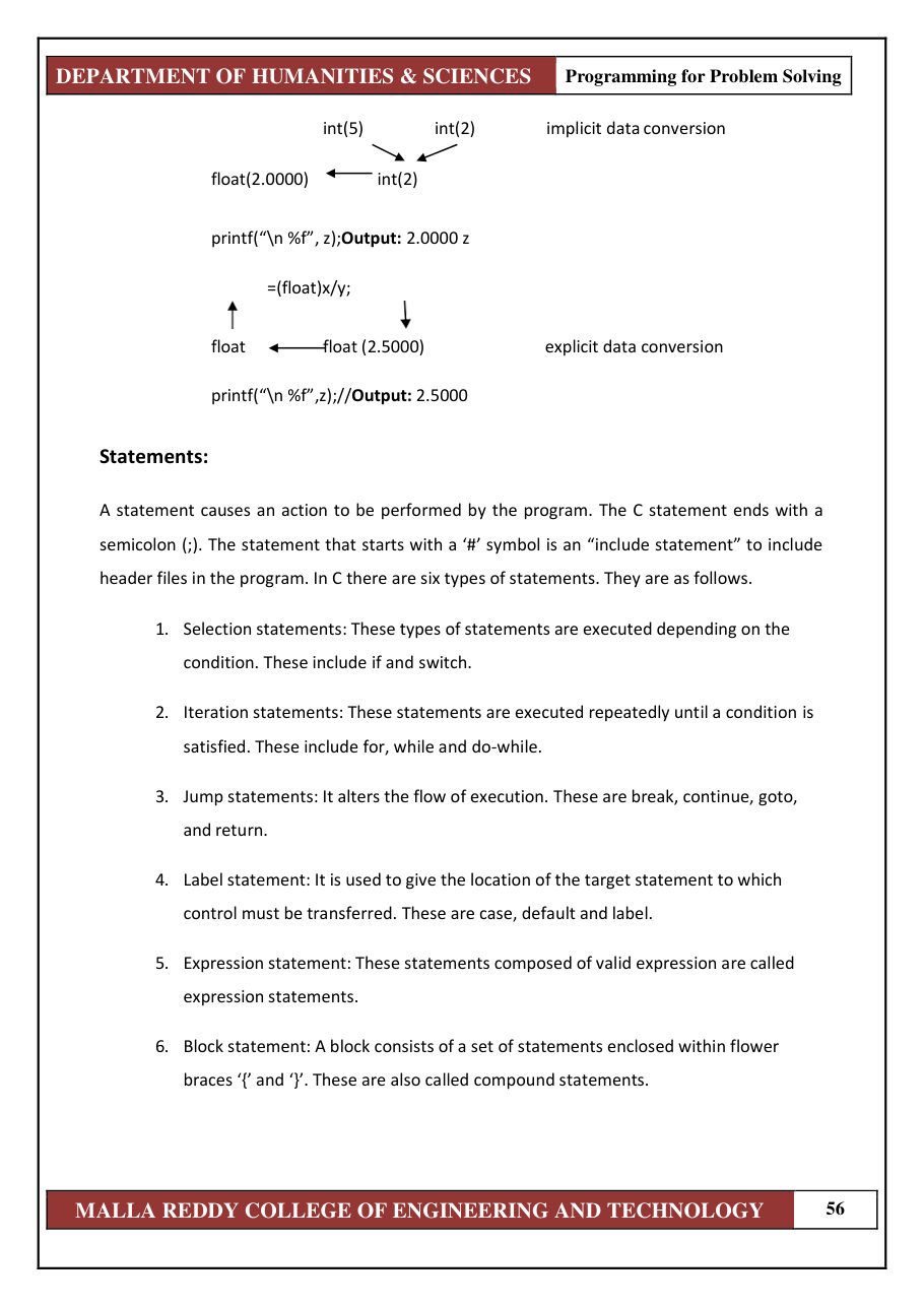 PROGRAMMING FOR PROBLEM SOLVING 1 — page 62